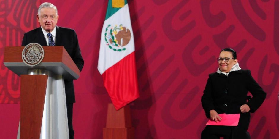 Andrés Manuel López Obrador presenta a Rosa Icela Rodríguez como titular de la Secretaría de Seguridad y Protección Ciudadana.