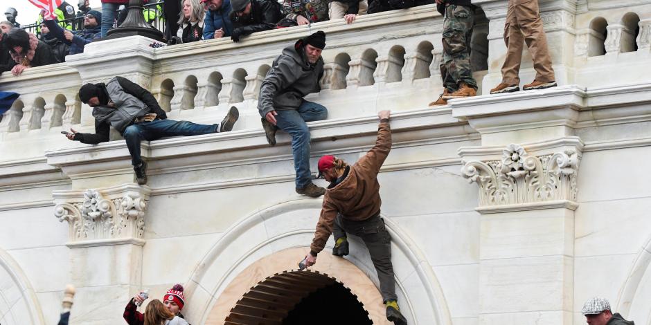 Durante los disturbios y actos de violencia que se presentaron en el Capitolio, el pasado 6 de enero en Washington D. C.