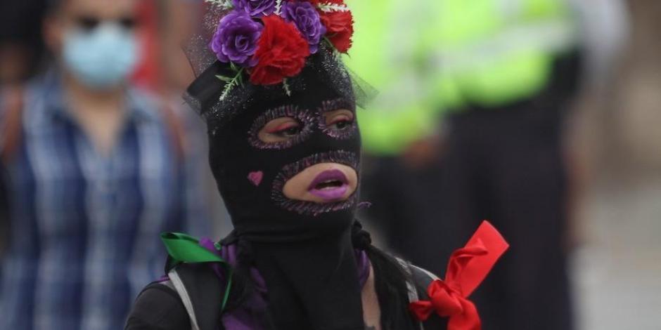 Activista protesta en contra de la violencia en Juárez, en septiembre pasado.