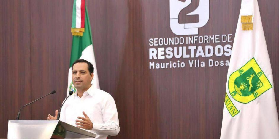 El gobernador Yucatán, Mauricio Vila, rindió su segundo informe de gobierno.