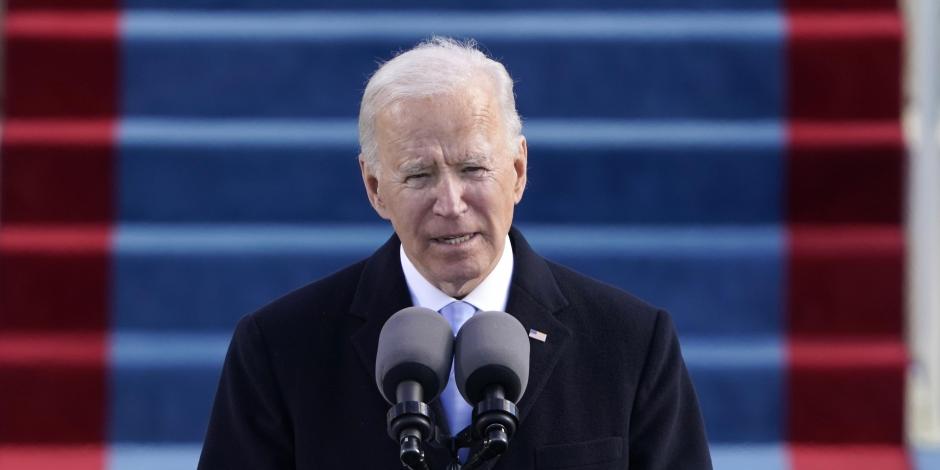 El presidente Joe Biden habla durante la 59a inauguración presidencial en el Capitolio de los Estados Unidos en Washington, el miércoles 20 de enero de 202.
