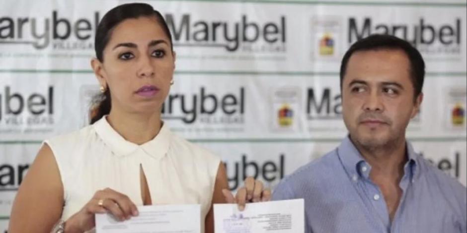 La senadora Marybel Villegas y su esposo, Gilberto Parra, en imagen de 2015.