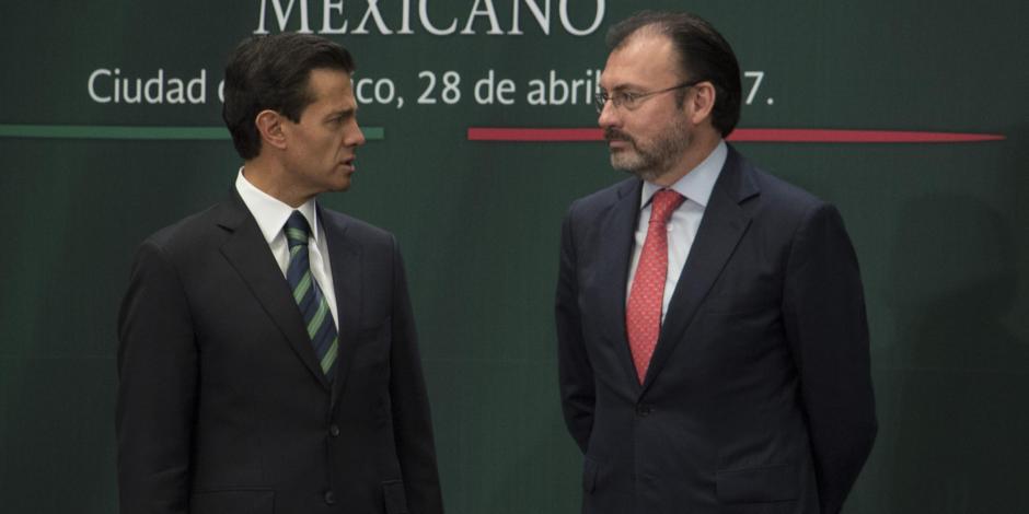 El expresidente Enrique Peña Nieto y el extitular de Hacienda, Luis Videgaray, acusados por Emilio Lozoya.