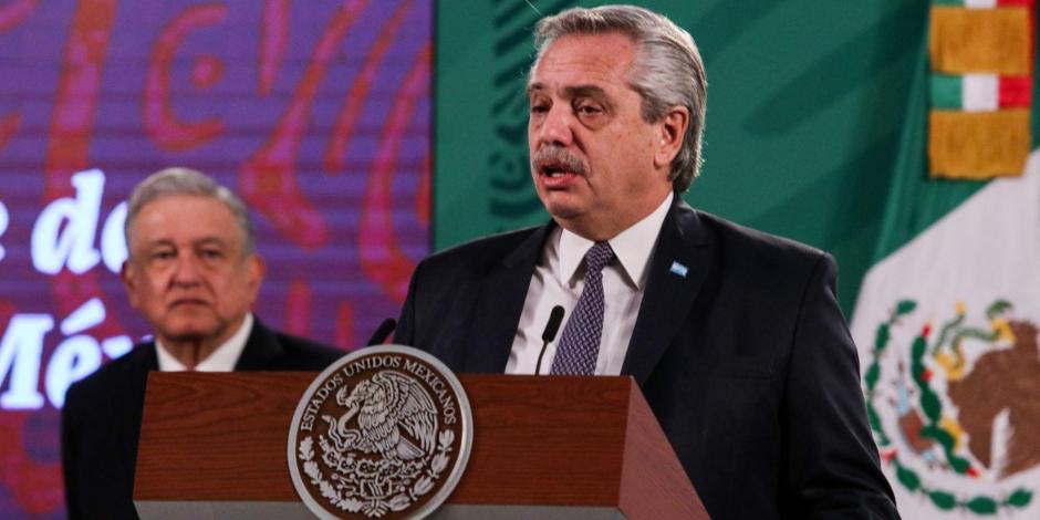El presidente de Argentina Alberto Fernández participó en la conferencia matutina del Presidente Andrés Manuel López Obrador.