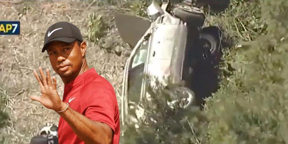 Tiger Woods sufrió un terrible accidente automovilístico el 23 de febrero
