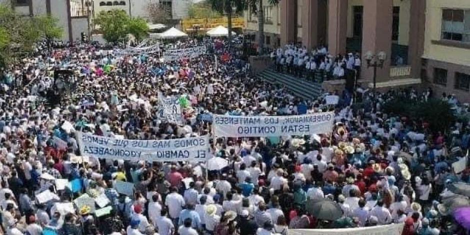 Marcha en apoyo al gobernador de Tamaulipas, Francisco Cabeza de Vaca