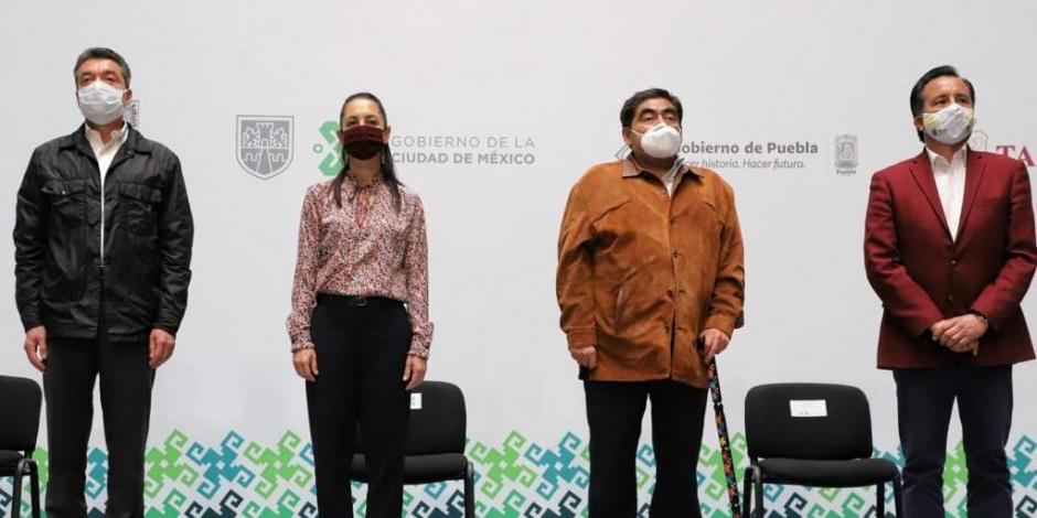 Rutilio Escandón,  gobernador de Chiapas junto a la jefa de Gobierno de la Ciudad de México y los mandatarios de Tabasco, Puebla, Veracruz, Baja California y Morelos signó el Acuerdo por la Democracia