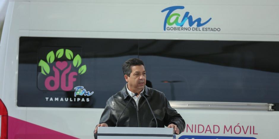 El gobernador de Tamaulipas, ayer, en un evento público.