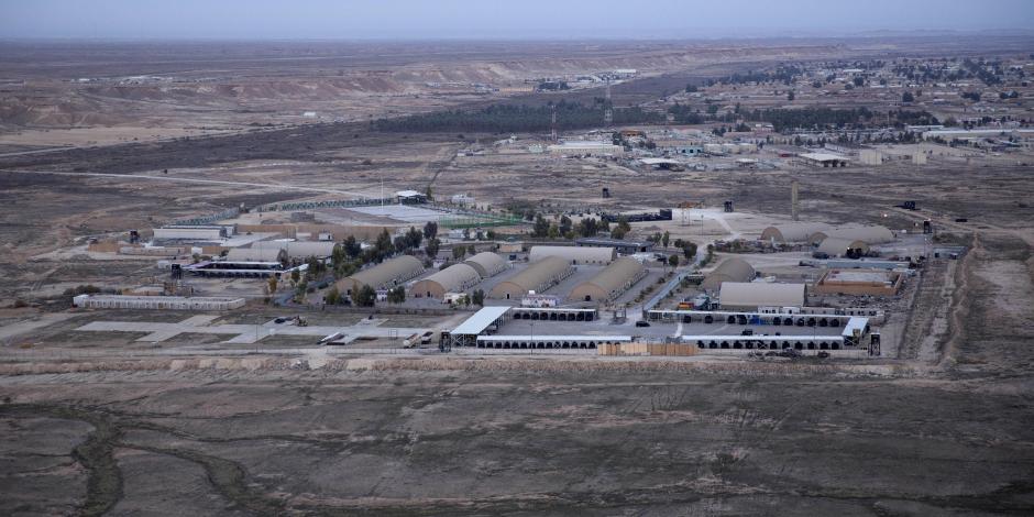 La base aérea de Ain al-Asad, en el desierto de Anbar, Irak.
