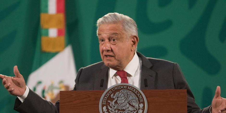 El Presidente López Obrador, en conferencia de prensa.