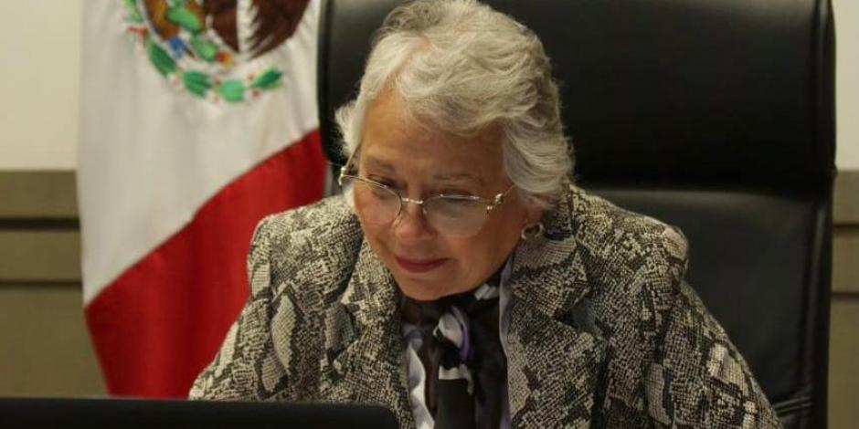 Olga Sánchez Cordero, secretaria de Gobernación, el 8 de abril de 2021.