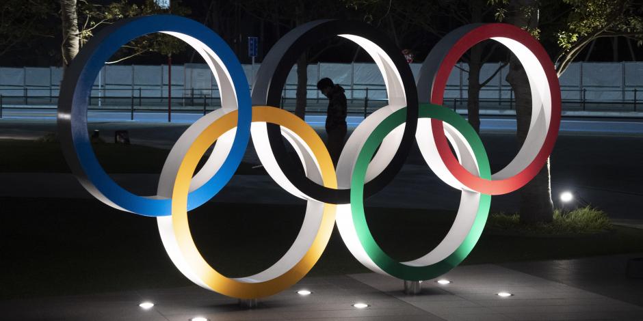 Los aros olímpicos en Tokio, Japón, sede de los Juegos Olímpicos de este año.