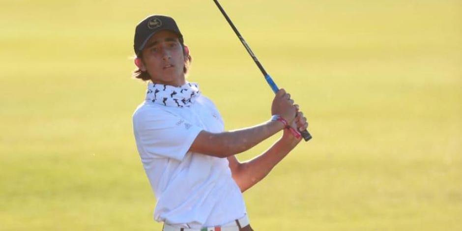 Alejandro Fierro, en el torneo de golf que se disputa en Nayarit