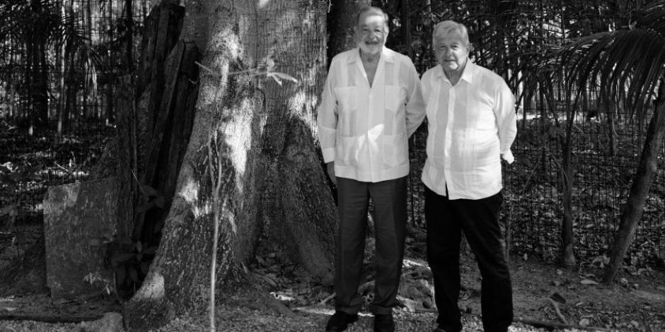 El empresario Carlos Slim y el presidente de México, Andrés Manuel López Obrador