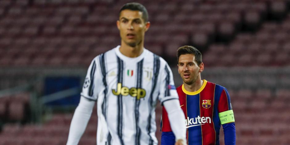 Cristiano Ronaldo, de la Juventus, y Lionel Messi, del Barcelona, el pasado 8 de diciembre en un juego de Champions. Culés y la Vecchia Signora son dos de los clubes que se sumaron a la Superliga.