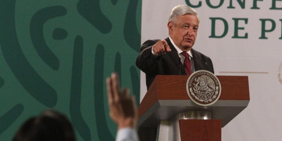 El Presidente Andrés Manuel López Obrador (AMLO), el 21 de abril de 2021.