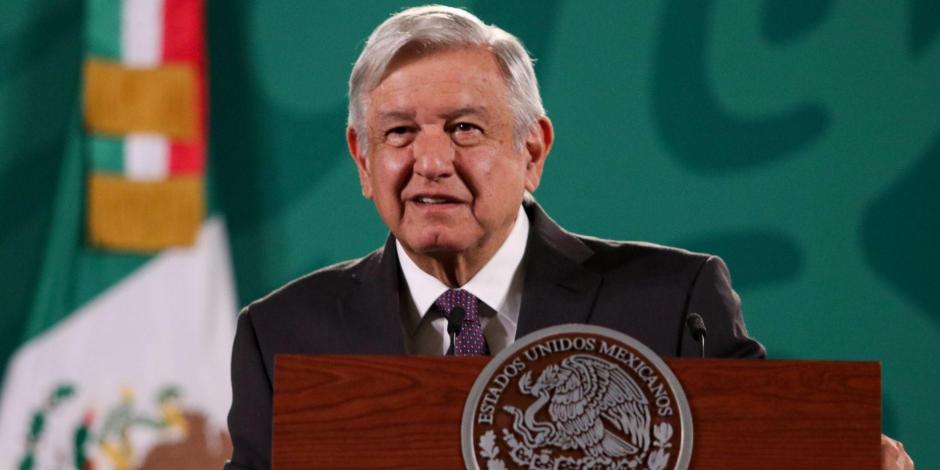 AMLO, Presidente de México, encabeza este lunes 17 de mayo, desde Palacio Nacional, la mañanera.