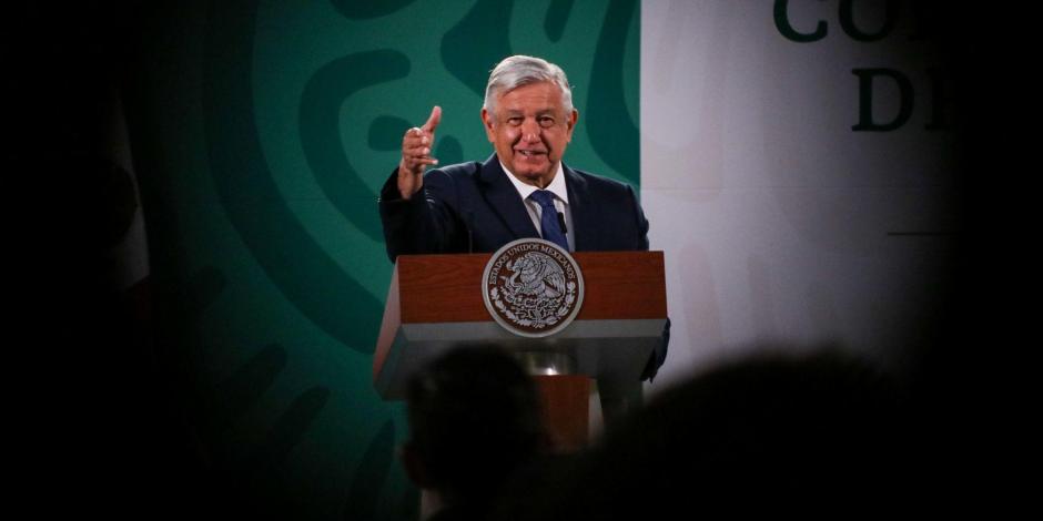 AMLO, Presidente de México, encabeza este miércoles 12 de mayo, desde Palacio Nacional, la mañanera.