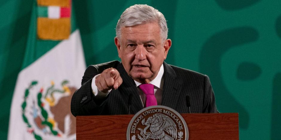 AMLO, Presidente de México, encabeza este viernes 14 de mayo, desde Palacio Nacional, la mañanera.