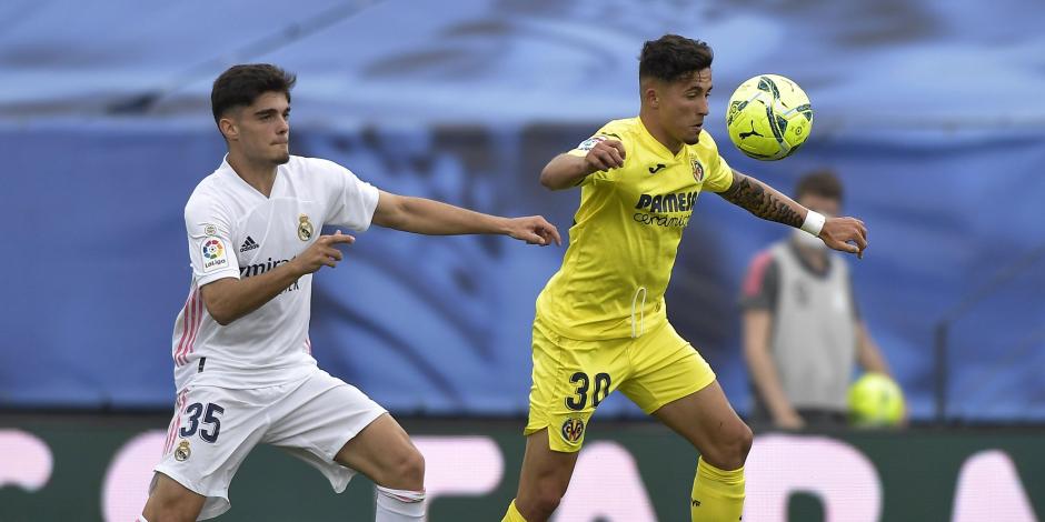 Una acción del duelo entre Real Madrid vs Villarreal, LaLiga de España