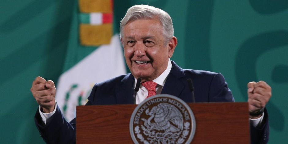 AMLO, Presidente de México, encabeza este martes 8 de junio, desde Palacio Nacional, la mañanera.