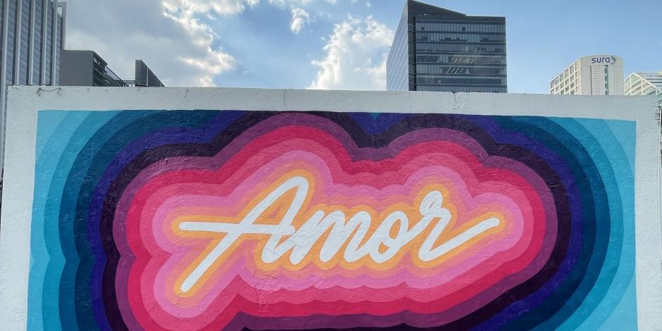 El mural "Amor" es el primero en su tipo de realidad aumentada en la CDMX.