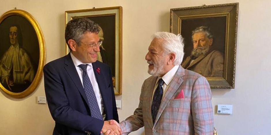 El encuentro entre Francesco Ubertini y Eduardo López Betancourt se realizó este miércoles 16 de junio.