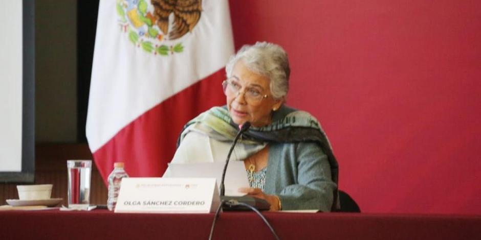 Olga Sánchez Cordero dio a conocer que la Segob expedirá una CURP temporal con la fotografía para los ciudadanos que retornan al país