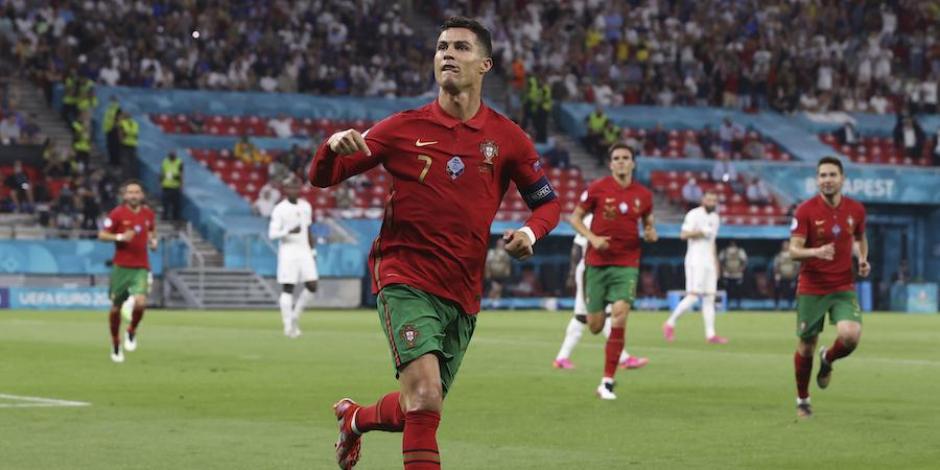 CR7 celebra un gol con la Selección de Portugal.