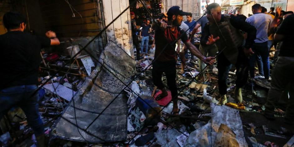 De acuerdo con la agencia estatal de noticias, la explosión en un mercado de Bagdad fue producto de la detonación de un artefacto explosivo.
