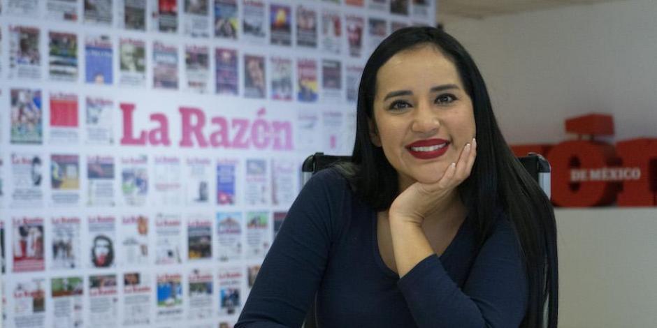 La alcaldesa electa en Cuauhtémoc, ayer, en La Razón.