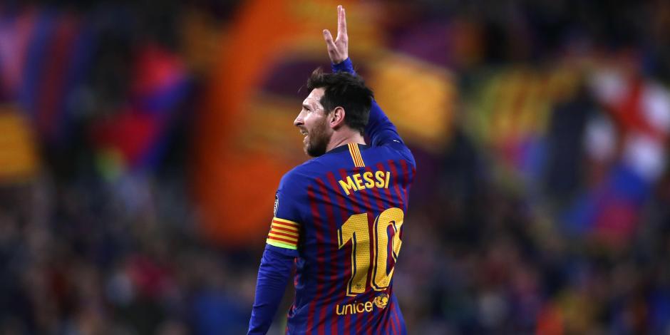 Lionel Messi durante un partido con el Barcelona en 2019 en el Estadio Camp Nou.