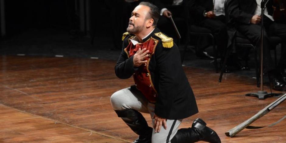 El tenor Javier Camarena, en febrero de 2020 en el Palacio de Bellas Artes.
