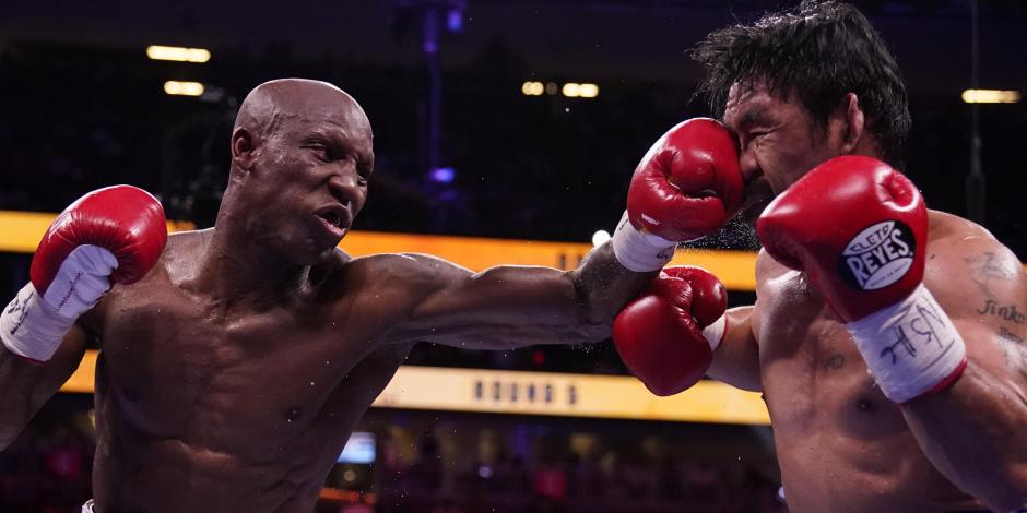 Una imagen de la pelea entre Manny Pacquiao y Yordenis Ugás