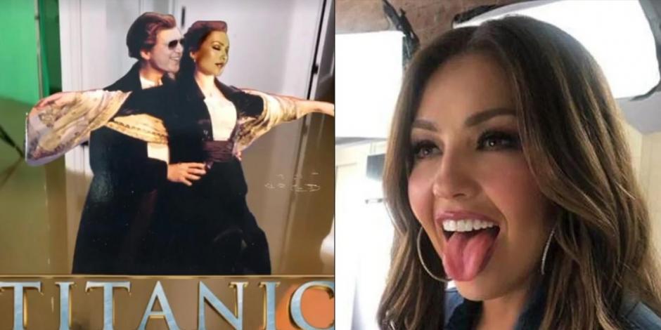Thalía presume en Instagram su casa inundada y recrea "Titanic"