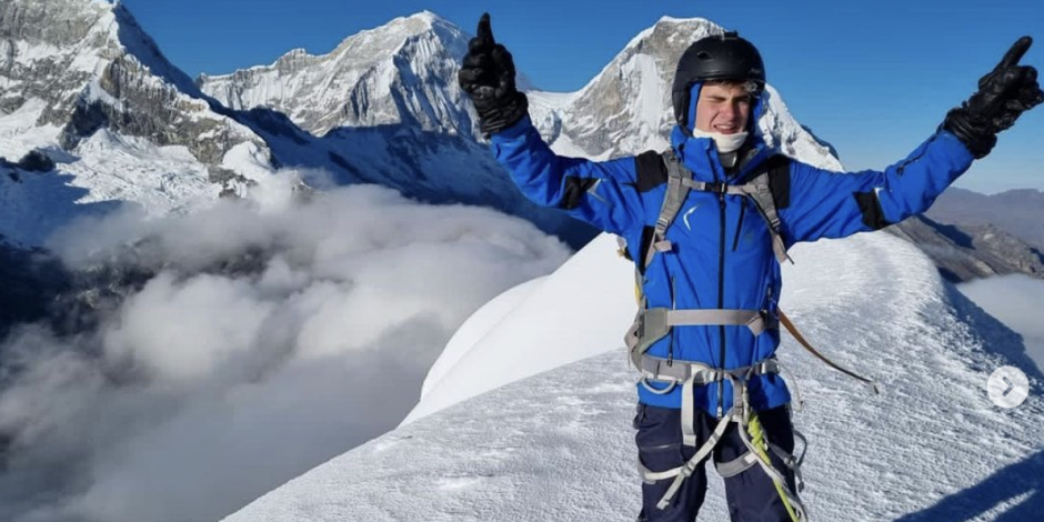 El alpinista Andrés Pérez Maillard durante una de sus aventuras en Sudamérica.