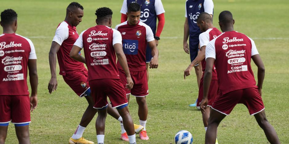 Jugadores de Panamá, durante un entrenamiento, el pasado 31 de agosto.