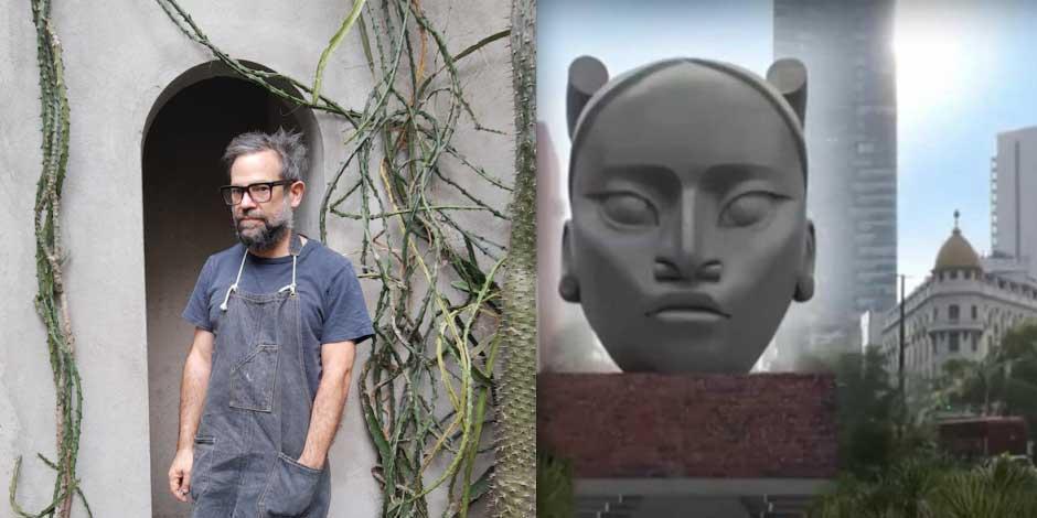 Pedro Reyes es el artista comisionado para crear "Tlali, escultura que sustituirá a la estatua de Colón.