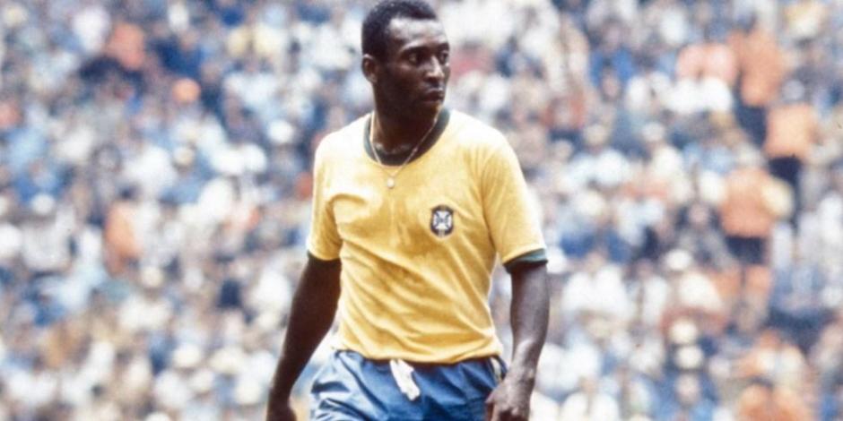 Pelé en uno de los partidos de Brasil en el Mundial de México 1970.