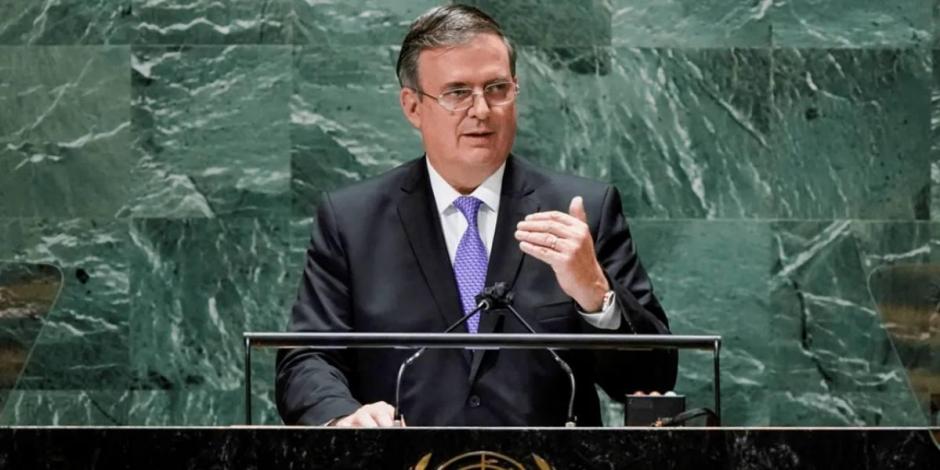 Marcelo Ebrard acusó una “frecuente parálisis” del Consejo de Seguridad de la ONU para cumplir con su responsabilidad en conflictos y atrocidades masivas.