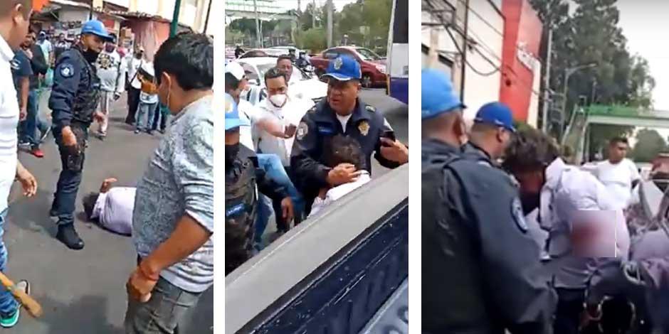 Turba intenta linchar a presunto ladrón en calles de Tlalpan