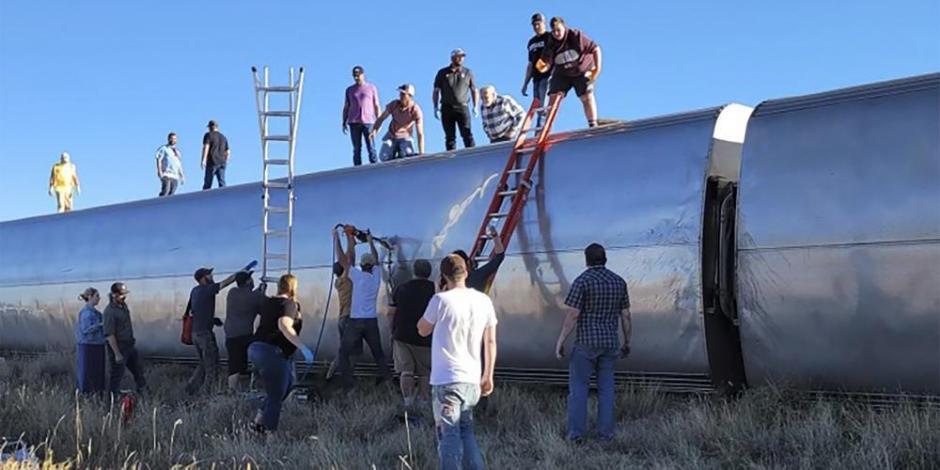 De los 10 vagones del tren, siete se descarrilaron en un accidente en el estado de Montana, en Estados Unidos.