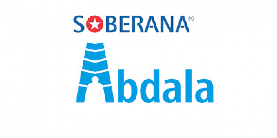 Logotipos de las vacunas Soberana y Abdala, elaboradas en Cuba por BioCubaFarma.