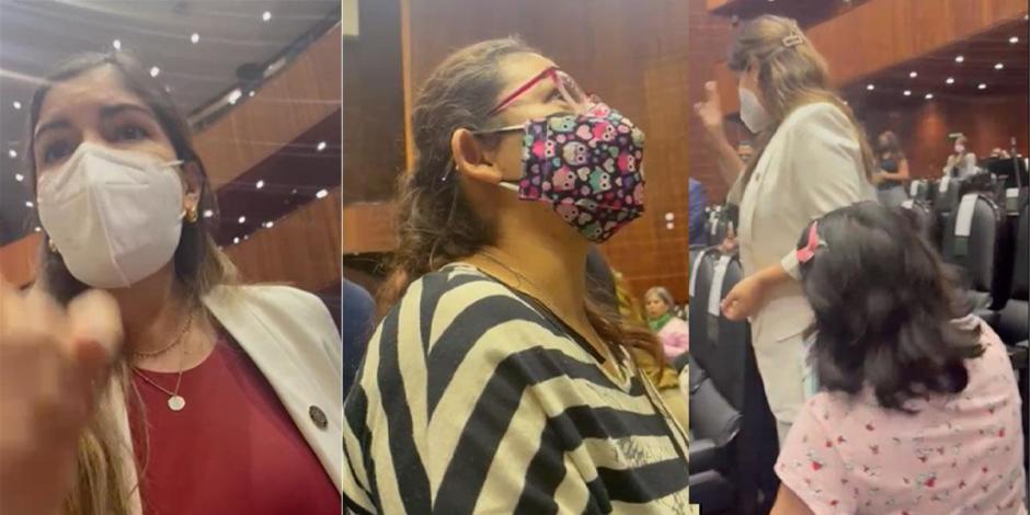 Mamás con hijos con cáncer se acercaron a legisladores de Morena para pedir abasto de medicamentos oncológicos.