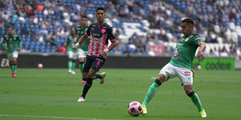 Una acción del Monterrey vs León, de la Liga MX