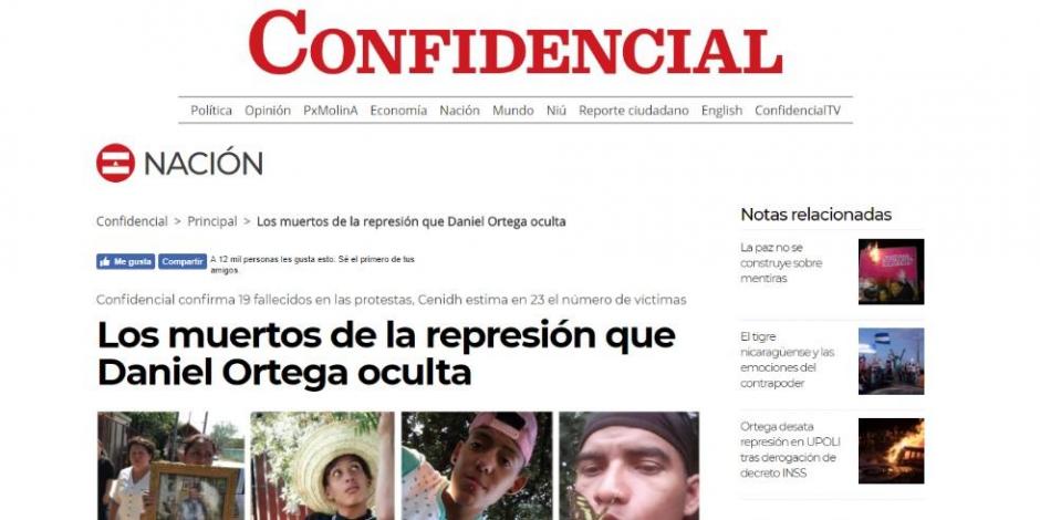 La prensa en Nicaragua.
