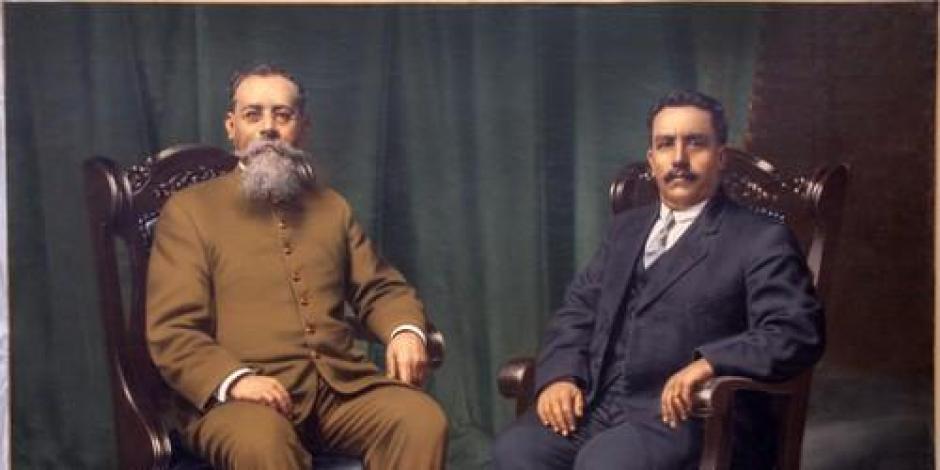 "Retrato de Venustiano Carranza y Félix Palavicini".