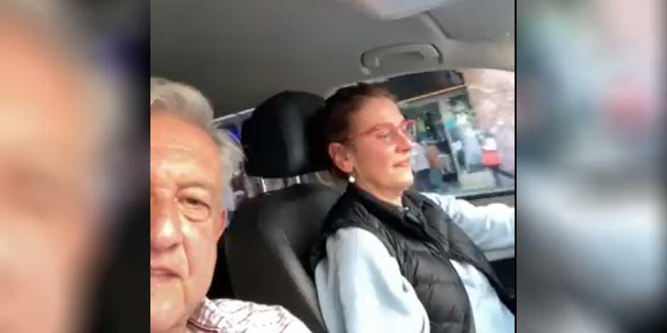 Andrés Manuel López Obrador, Presidente de México, compartió un video en el que mostró su arribo al Zócalo de la Ciudad de México