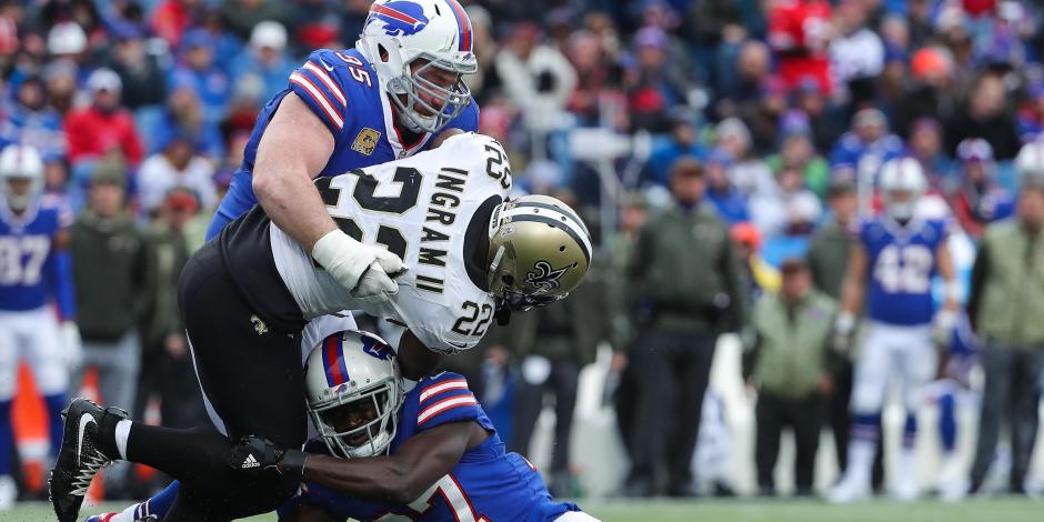 Una acción del duelo entre Buffalo Bills vs New Orleans Saints de la NFL