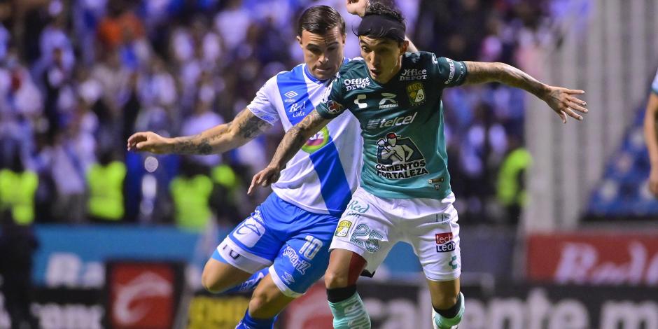 Una acción del Puebla vs León de la Liga MX